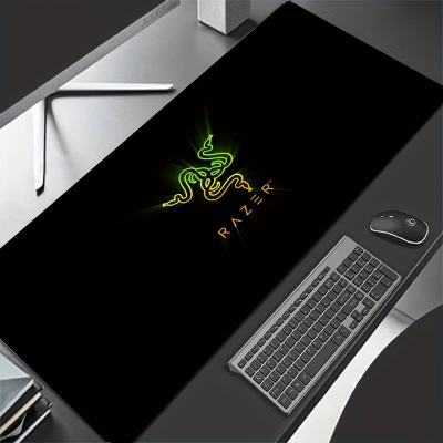 Tapete Razer grande antiderrapante de teclado e rato para proteger mesa secretária mousepad