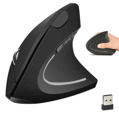 Rato sem fio USB Vertical Ergonómico computador portatil tablet LED