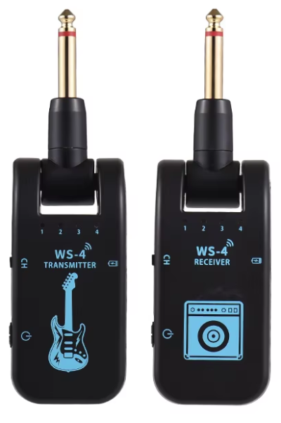 Kit emissor transmissor receptor wireless sem fio guitarra baixo piano amplificador coluna jack 6.35mm