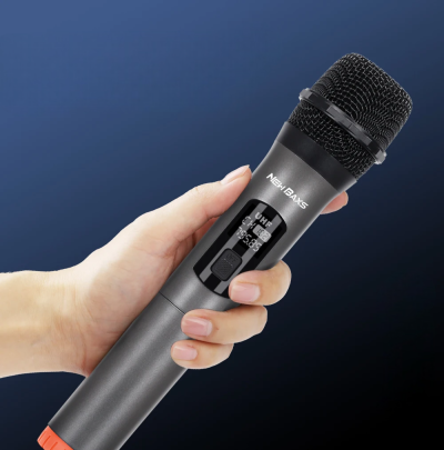 Microfone Sem Fios Wireless UHF Profissional com 2 Canais Ideal para Karaoke, Festas, Igreja, Reuniões e Apresentações