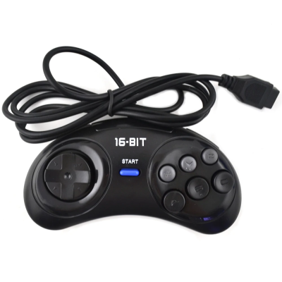 Comando Sega Genesis Mega Drive 16-Bit com 6 Botões Gamepad Retro Consolas Clássicas