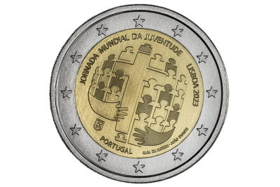 Moeda 2€ JMJ 2 euros jornadas mundiais da juventude 2023 NOVA
