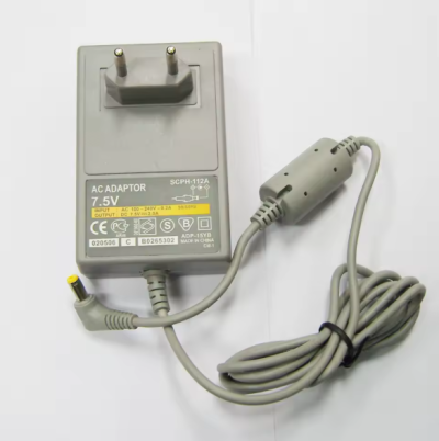 Carregador PS1 Playstation 1 Adaptador 7.5V com Cabo de Alimentação Consola Clássica Sony
