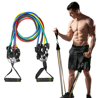 Kit de treino com Elásticos Bandas de Resistência Treino Fitness Desporto