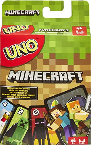 Uno Minecraft mais cartas especiais jogo tabuleiro NOVO Selado