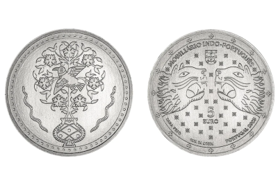 Moeda comemorativa 5€ 5 euros Mobiliário Indo-Português — Portugal e o Oriente (Portugal e Índia) Sara Feio