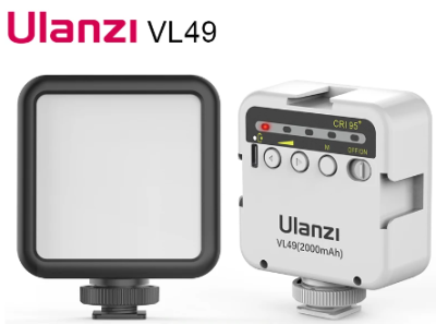 ULANZI VL49 6w LED Camara vídeo bateria 2000mah 5500k iluminação fotográfica