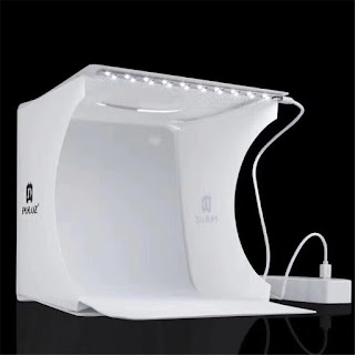 Kit Mini Estúdio de Fotografia com Luz LED Varias Telas Coloridas