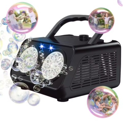 Maquina Pistola de bolhas de sabão DUPLA maquina de bolas brincadeira palco festas