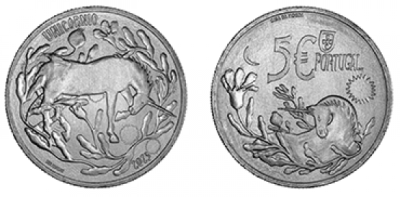 Moeda comemorativa 5€ 5 euros unicórnio 2023 Heróis e criaturas da mitologia