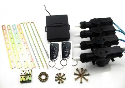 Kit Universal Fecho Central Portas alarme com Pistolas portas 2 Comandos