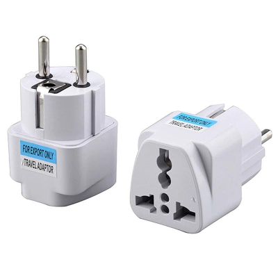 Adaptador tomada estrangeira US UK AU para tomada europeia