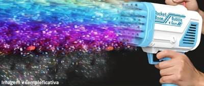 Pistola de bolhas de sabão maquina de bolas brincadeira NOVO