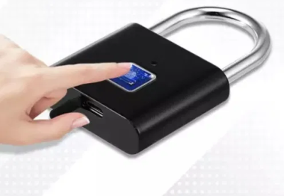 Cadeado inteligente biométrico impressão digital