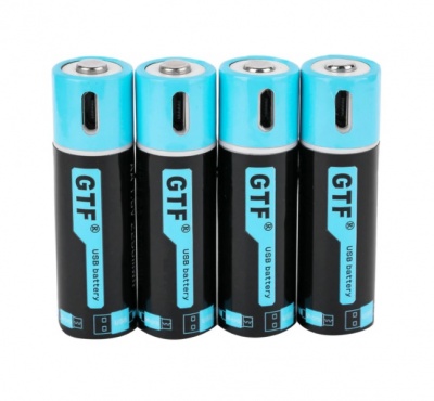 Bateria Pilha AA / AAA recarregavel USB 1.5V 2250mwh