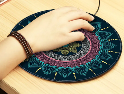 Tapete para o rato do computador boho mandala