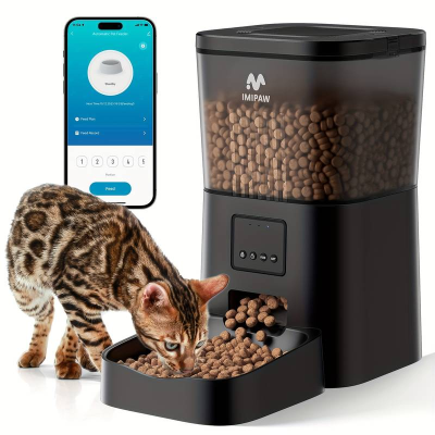 Dispensador automático comida gato e cão eletrónico WIFI App