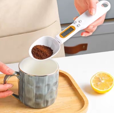 Colher com balança medidor digital de precisão de comida grãos especiarias