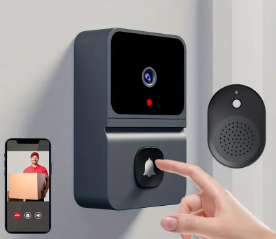 Campainha com camara WIFI telemóvel visão nocturna vigilância recarregavel USB