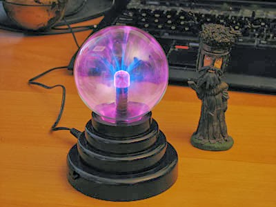 Bola de plasma USB Decoração Casa Raios