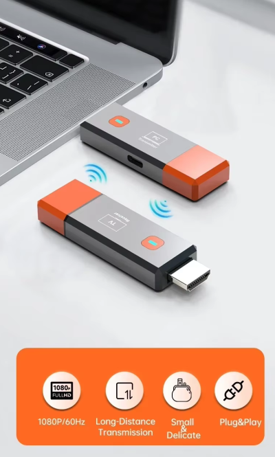 Transmissor e Receptor HDMI wireless sem fios TV Computador projector