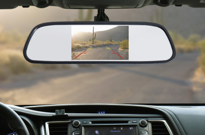 KIT espelho com LCD monitor estacionamento marcha atras carro caravana