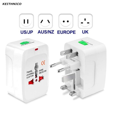 Adaptador ficha tomada Universal Europa EUA UK Viagem