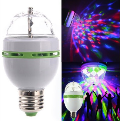 Lâmpada LED RGB laser rotativa para festas DJ Ambiente