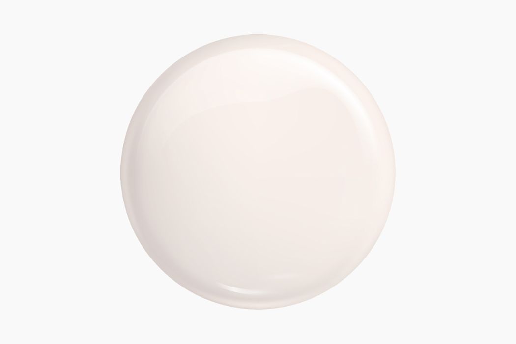 Gota redonda de verniz creme claro brilhante