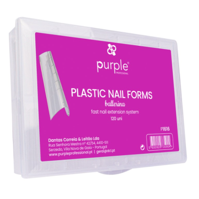 Plastic Nail Forms Ballerina PURPLE