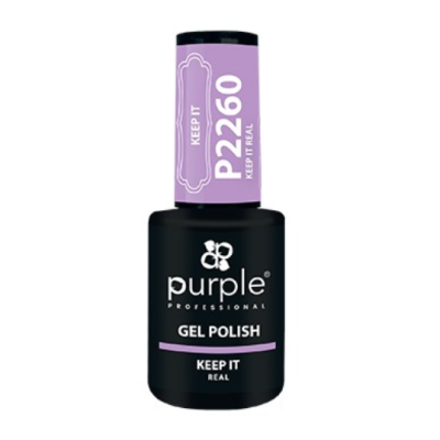 Frasco de verniz gel para unhas lilás da marca Purple Professional