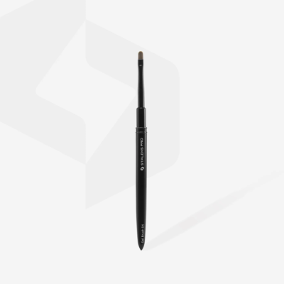 Pincel de maquilhagem preto com pelo castanho