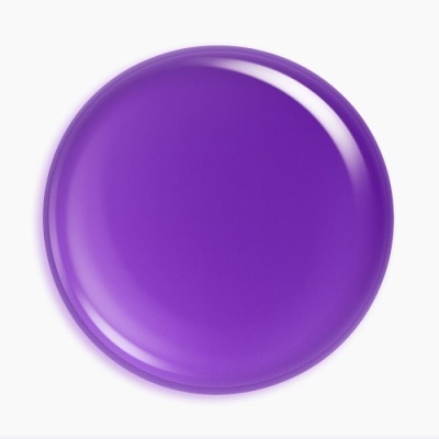 Objeto redondo roxo translúcido com brilho