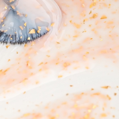 POTAL FLAKE - Base & Cor- Branco Leitoso com Flocos Ouro INOCOS