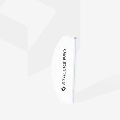 Lima branca de unha STALEKS PRO sobre fundo branco