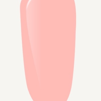 Unha artificial rosa claro com brilho num fundo branco