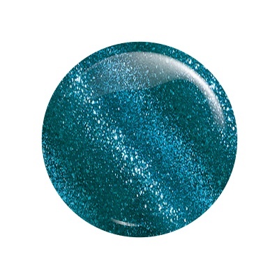 Circulo brilhante com glitter azul turquesa