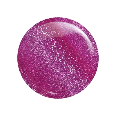 Pingo de verniz rosa brilhante com textura cintilante