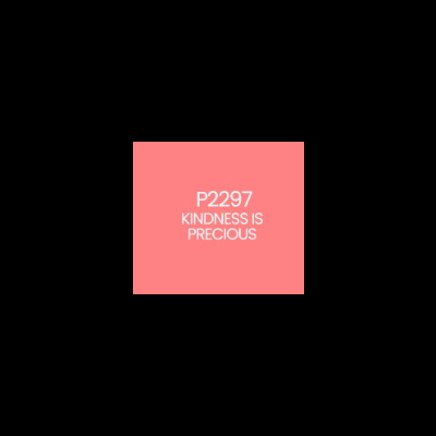 Texto branco P2297 KINDNESS IS PRECIOUS em fundo cor-de-rosa