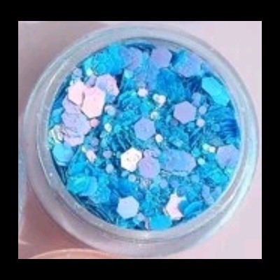 Glitter Mix Big Hexagon Summer