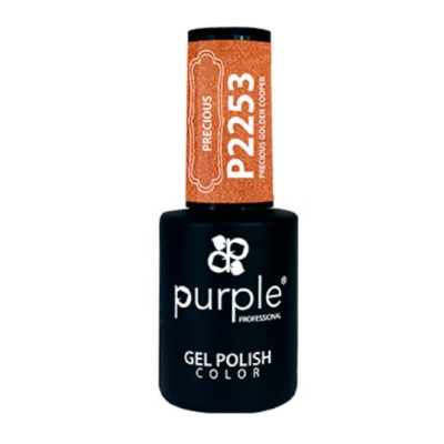 Frasco de verniz gel cor laranja metálico Purple Professional P2253
