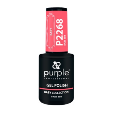 Verniz gel para unhas Purple Professional Baby Collection cor Baby Toy em embalagem preta e rosa