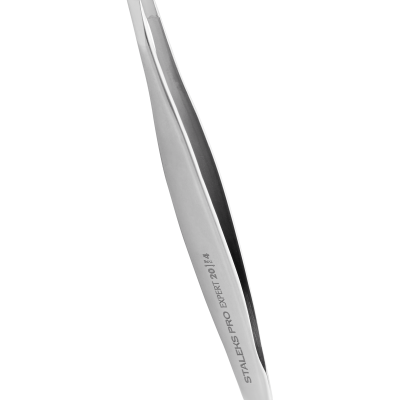 Pinça de precisão metálica prata com gravação STALEKS PRO EXPERT 20 1 4