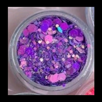 Glitter Mix Big Hexagon Summer