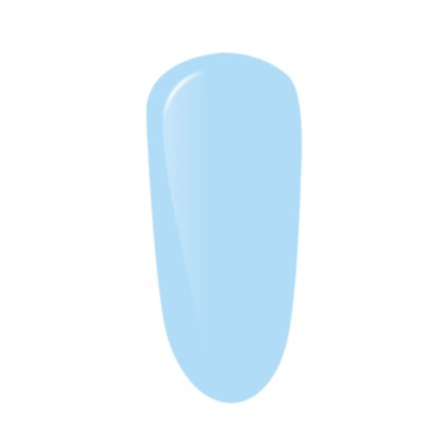 Unha postiça azul clara com brilho em fundo branco