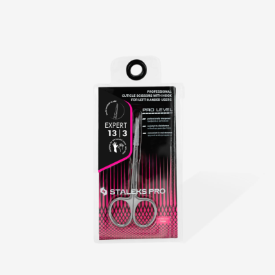Tesoura de Cutículas com Gancho para Canhotos STALEKS EXPERT SE-13/3