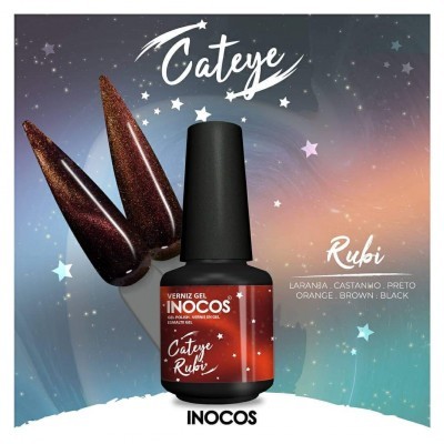 Verniz Gel Inocos - Cateye Rubi (187)