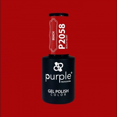Frasco de verniz gel para unhas Purple Professional preto e vermelho