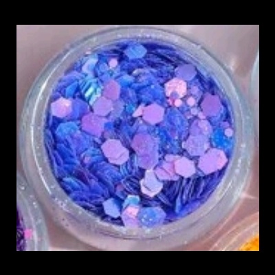 Glitter Mix Big Hexagon Summer