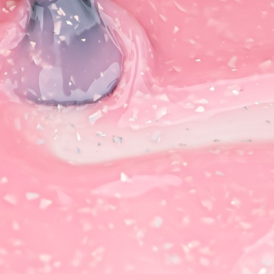 POTAL FLAKE - Base & Cor-  Rosa Leitoso com Flocos Prata INOCOS